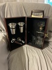 Vintage Travel Mini Bar With Decanter And Glasses Set Locking Box W  Keys