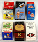 Vtg Feature Matchbooks Lot Of 6-full-unstruck