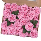  Artificial Flower Rose  30pcs Real Touch Artificial Roses For Diy Pink