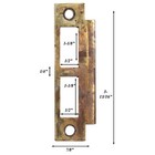 Reclaimed Brass Strike Plates For Mortise Locks  1 4  Spacing  Nstp74