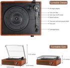 Bluetooth Record Player Belt-driven 3-speed Turntable  With Headphone Jack