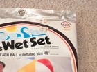 Vintage 1983 The Wet Set Zee Toys 48  Inflatable Jumbo Beach Ball Nos Rare