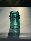 Antique Am Tel   Tel Co Ice Green Glass Insulator Elmer Nj Embossing Telephone