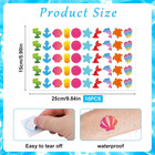 Tropical Ocean Tanning Bed Stickers  500 Pcs Colorful Beach Theme Body Art Stick