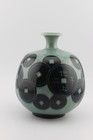 Vintage Korean Inlaid Celadon Vase  Songwol-yo Kiln  Exporter Han Doll Sa  5 5 t