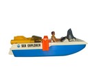 Vintage Sea Explorer 1976 Fisher Price Boat Dolphin Sea Sled Life Jackets Skis
