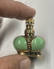 Vintage Prince Matchabelli Wind Song Perfume Bottle Green Royal Crown-full