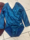 Girls Gk Elite Gymnastics Leotard Three Quarter Sleeve Lot Of 2
