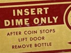 C 1960 Soda Machine Dime Cooler Decal Sticker Vintage  Advertising