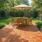 10 Interlocking Deck Tiles 12x12 Acacia Wood Weather Resistant Outdoor Flooring