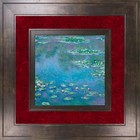 Water Lilies By Claude Monet 26 x26  Espresso Walnut Frame With 16 Fabrics