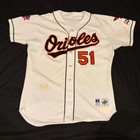 Terry Mathews Baltimore Orioles Game Worn used 1997 Home Jersey
