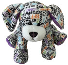 Ganz Webkinz Texting Puppy Dog Plush Stuffed Animal No Code Purple White
