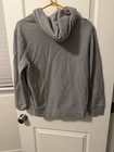 Levi s Boys Gray Pullover Hoodie Size M Red Logo Fleece Cotton Blend Pocket
