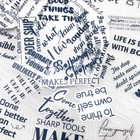 50pcs Transparent Motivational Quote Stickers For Journaling And Crafts