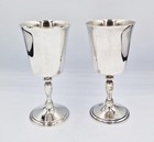 Vintage Sterling Silver Sherry   Wine Goblets Birmingham 1975