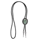 Grass Edge Bola Bolo Tie For Men Women Leather Rope Wedding Necklace Western Cow