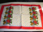 Vintage Irsh Linen Christmas Kitchen Textile Tea Towel Hollybells By Ulster