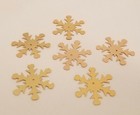 100 Pcs Vintage Snowflake Sequins 25mm 1-inch Metallic Gold For Sewing Or Crafts