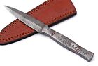 9    Handmade Damascus Steel Dagger Blade knife With Sheath  hunting skinner
