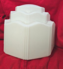 Vintage Art Deco Skyscraper Milk Glass Pendant Light Shade Cover