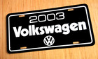 2003  Volkswagen License Plate Car Tag 03 Vw Beetle Bug Jetta Golf Gti Passat