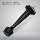 2 Pack Solid Rigid Door Stops - Heavy Duty Door Stoppers Wall Protector With Sof
