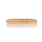 Yellow Gold Vintage Scroll Baby Ring - 10k Flower Garland Midi Child s Band