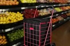 Folding Grocery Basket Cart Shopping Wheel Large Utility Laundry18 x15 x24  bag 