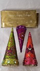 Disney Parks Mickey Mouse Glass Christmas Tree Tabletop Set 2pc Retired Holiday