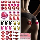 Set Of 4 Sheets Sexy Naughty Temporary Tattoo Stickers Adult Body Art Lips Kiss