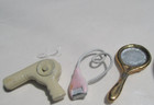 Vintage Miniature Vanity Boudoir Accessories Shaver  Mirror  Dryer Dollhouse