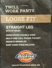 Dickies Double Knee Loose Fit Straight Leg Work Pants 32x30 Black 85-283 New
