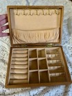 Wooden Jewelry Box With Etched Glass Lid Made In Taiwan