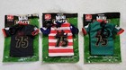3 Each Jack In The Box Jersey Keychain Soccer World Cup Usa Mexico Hot Ones 