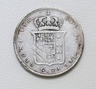 1855 Italy Kingdom Of The Two Sicilies King Ferdinand Ii Silver 20 Grana  f3