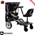 Englacha 2-in-1 Cozy X Rider Stroller Attachment Saddle Seat   Stand  Black