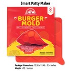 Burger Master Innovative 8-in-1 Burger Press   Freezer Container