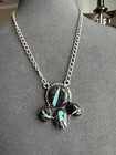Black Jack Turquoise Necklace- 925 Sterling Silver Necklace- 16-18