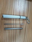 Reusable Collapsible Stainless Straw With Case   Brush 