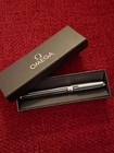 Omega Watch Executive Rollerball Pen  0 6 Black Ink  Refillable  Luxury Ad Gift