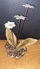 Vintage Friedle Brutalist Brass Flower Sculpture Art