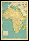 Vintage Map Of Africa Map 1940s Original Atlas Nigeria Egypt Tunisia Libya