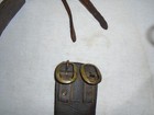 Vntg Equestrian Vaulting Leather Padded Surcingle Single Handle Brass Hardware