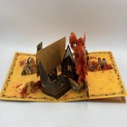 Vintage Hallmark Thanksgiving Pop Up Greeting Card Made Japan Pilgrim Scene