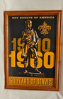 Beautiful 1960 Boy Scouts Of America 50th Anniversary Poster - Framed Original