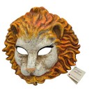 Vintage Balocoloc Venezia Lion Paper Mache Mask Wall Deco Yellow Orange Handmade