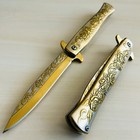 9    Gold Rose Flower Tactical Spring Assisted Open Blade Folding Pocket Knife