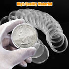 60x Coin Capsules Holder 39mm For 1 Oz Silver Or Copper Rounds With Storage Box