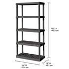 Sterilite 75 2 Inch Heavy Duty Durable 5 Shelf Ventilated Shelving Unit  3 Pack